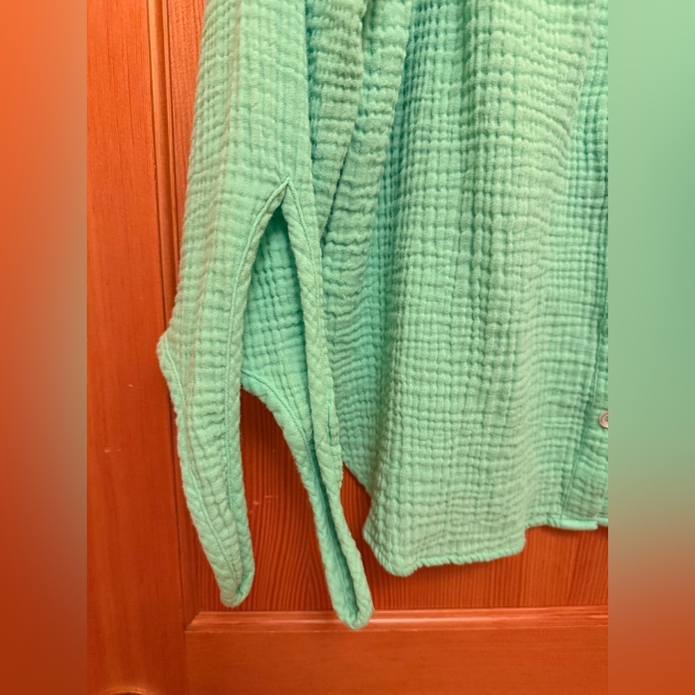Talbots Airy Gauze Tie Sleeve Top - Picture 6 of 11